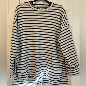 Aerie Nautical Striped Terry Sweater